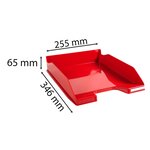 Corbeille À Courrier Combo Midi Iderama - Rouge Carmin Brillant - X 6 - Exacompta