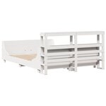 vidaXL Cadre de lit sans matelas blanc 140x200 cm bois de pin massif