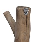 vidaXL Crochet Marron 4 x 4 x 14 cm Bois Recyclé Solide