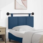 vidaXL Tête de lit suspendue Avec lumière LED Bleu Tissu
