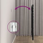vidaXL Tête de lit murale Noir 141x3x91 5 cm Bois massif de pin