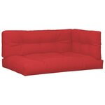 vidaXL Coussins de palette lot de 3 rouge tissu