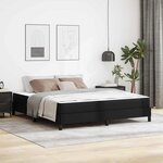 vidaXL Lit avec matelas Noir 180 x 200 cm Faux cuir