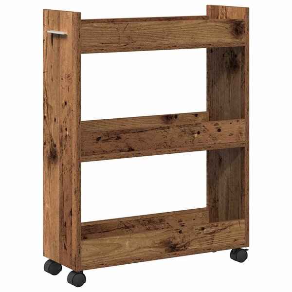 vidaXL Armoire avec roue Bois ancien 60 x 22 x 79 cm