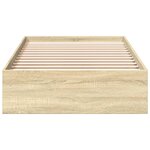 vidaXL Cadre de lit et tiroirs chêne sonoma 100x200 cm bois ingénierie