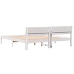 vidaXL Cadre de lit avec tête de lit Blanc 180 x 200 cm Pin massif