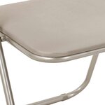 vidaXL Chaise pliante 8 Pièces Sable 48 x 43 5 x 81 cm Simili cuir