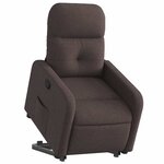 vidaXL Fauteuil inclinable marron foncé tissu