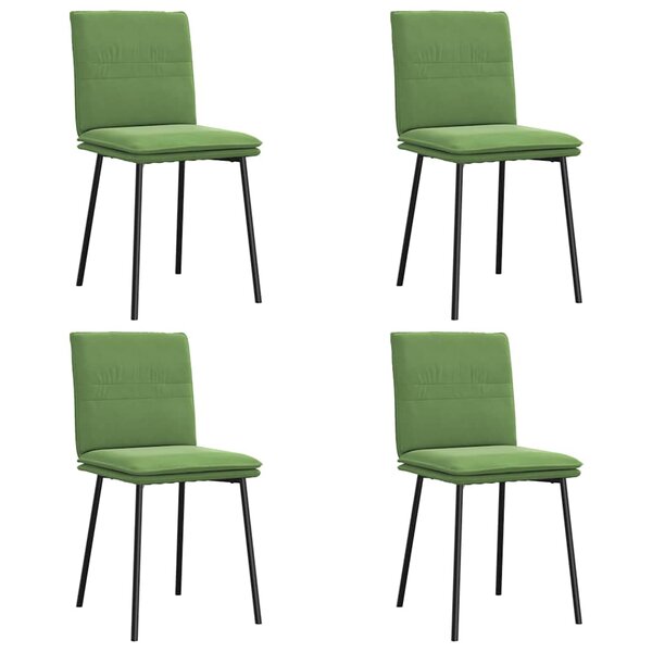 vidaXL Chaises à manger lot de 4 vert clair velours