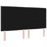 vidaXL Tête de lit LED avec des lumières à LED Noir 180 cm Polyester