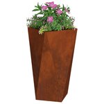 vidaXL Jardinière 2 Pièces Rouillé 40 x 40 x 75 cm