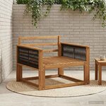 vidaXL Sofa de milieu extérieur Bois d'Acacia Massif Naturel