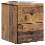 vidaXL Cabinet de chevet mural 2 pc Bois ancien 34 5 x 33 x 40 cm