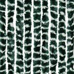 vidaXL Rideau anti-mouches vert et blanc 118x220 cm chenille