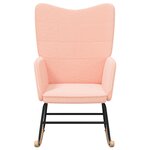 Chaise relaxante vidaXL en tissu laineux rose