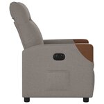 vidaXL Fauteuil inclinable électrique Taupe Tissu