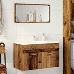vidaXL Meuble lavabo de salle de bain vieux bois bois d'ingénierie