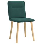 vidaXL Chaises à manger lot de 2 vert foncé tissu