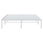 vidaXL Cadre de lit métal sans matelas blanc 140x200 cm