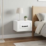 vidaXL Cabinet de chevet mural 2 pc Blanc 34 5 x 33 x 20 cm