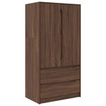 vidaXL Cabinet de salle de bain Chêne brun 79 5 x 49 x 156 cm