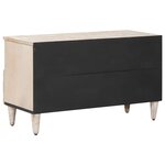 vidaXL Meuble TV Blanc 80 x 33 5 x 46 cm Bois de mangue massif