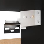 vidaXL Ensemble de meubles TV 8 Pièces Noir Bois d'ingénierie