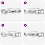 vidaXL Ensemble de canapés d'extérieur 11 pc Blanc et Beige