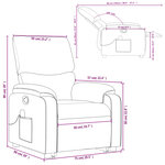 vidaXL Fauteuil inclinable de massage Taupe Tissu