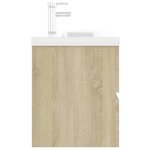 vidaXL Armoire d'évier lavabo intégré chêne sonoma bois d'ingénierie