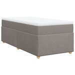 vidaXL Sommier à lattes de lit avec matelas Taupe 80x200 cm Tissu