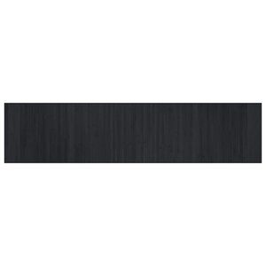 vidaXL Tapis rectangulaire noir 70x300 cm bambou