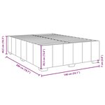 vidaXL Cadre de lit sans matelas taupe 140x200 cm tissu