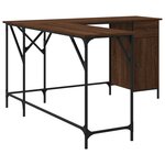 vidaXL Bureau chêne marron 141x141x75 cm bois d'ingénierie