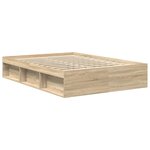 vidaXL Cadre de lit chêne sonoma 135x190 cm double