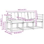 vidaXL Ensemble de canapés d'extérieur 3 pc Blanc et Beige