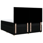 vidaXL Sommier à lattes de lit avec matelas Noir 200x200 cm Tissu