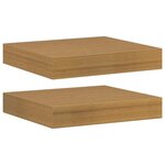 vidaXL Étagère Murale 2 Pièces Beige 23 x 23 5 x 4 cm Bois d'ingénierie