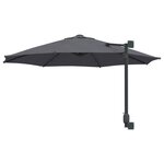 vidaXL Parasol de Jardin Mural avec LEDs Antracite 248 cm