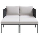 vidaXL Transat avec coussin Anthracite 115 x 153 x 69.5cm Acier