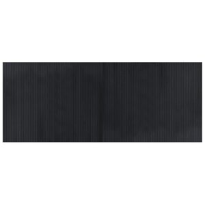 vidaXL Tapis rectangulaire noir 80x200 cm bambou