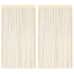 vidaXL Rideau en fils 2 Pièces 140 x 250 cm Crème
