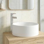 vidaXL Lavabo de salle de bains Chrome 40 5 x 40 5 x 15 5 cm métal