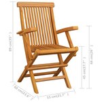 vidaXL Ensemble à manger d'extérieur pliable 9 Pièces Bois solide de teck