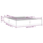 vidaXL Cadre de lit sans matelas blanc bois massif 140x190 cm