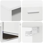 vidaXL Meuble TV avec tiroir Blanc 150 x 39 x 30 cm Bois d'ingénierie
