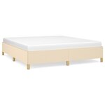 vidaXL Cadre de lit Crème 180 x 200 cm Tissu