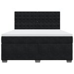 vidaXL Sommier à lattes de lit avec matelas Noir 180x200 cm Velours