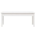 vidaXL Banc de jardin blanc 109x44x45 cm bois massif de pin