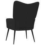 vidaXL Chaise de relaxation Noir Tissu